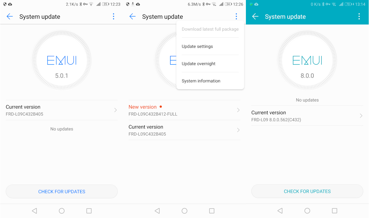 huawei android update